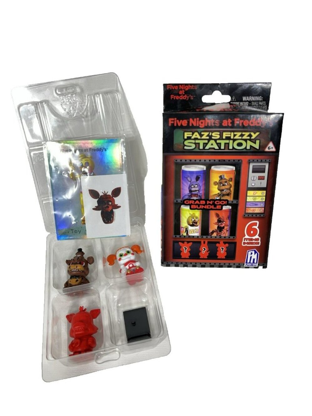 Five Nights at Freddy’s Faz's Fizzy Station Grab N’ Go 6 Pieces 1.5" NEW